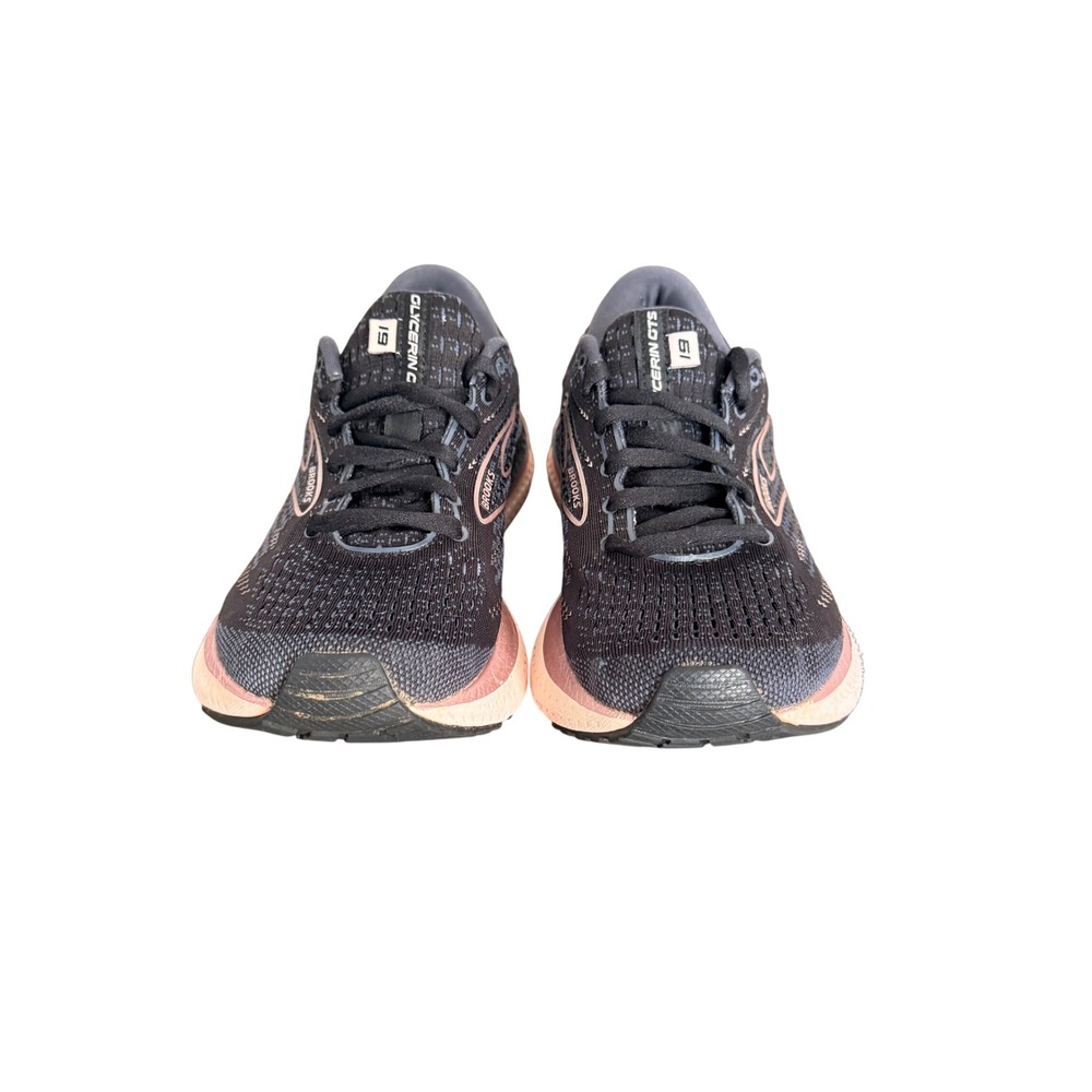 Brooks Glycerin 19 GTS Women's Running Shoes Dark‎ Gray Pink Sz 7 Medium